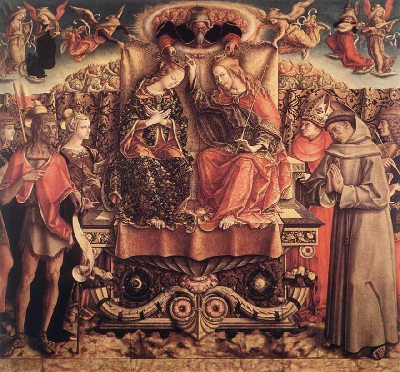 CRIVELLI, Carlo Coronation of the Virgin dgfd Sweden oil painting art
